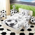 thumbnail image 2 of Erosebridal Sketch Soccer Twin Sheet Sets, Sport Bedding for Boys and Girls, 3-Piece, 1 Flat Sheet, 1 Fitted Sheet and 1 Pillowcase, 2 of 6