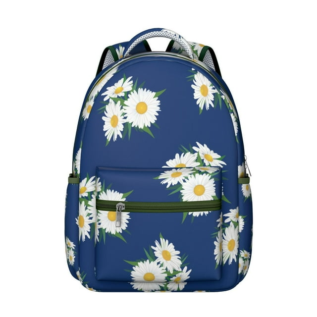 Sac à Dos pour Étudiants à Imprimé Floral et Léopard, Sac à Dos d'Extérieur Durable avec Motif Artistique de Fleurs Sauvages et de Papillon, Bretelles Ajustables, Parfait pour l'École et les Voyages