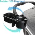 thumbnail image 5 of Portavasos 3 en 1 para cochecito con bandeja para refrigerios y soporte para teléfono, portavasos universal antideslizante y soporte para teléfono para cochecito, bicicleta, silla de ruedas, anda, 5 of 5