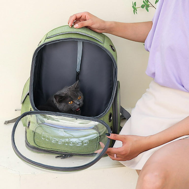 Henkelion Bubble Carrying Bag for Small Medium dogs Cats, Space Capsule Pet  Hiking backpack, Airline Approved Travel carrier - Grey