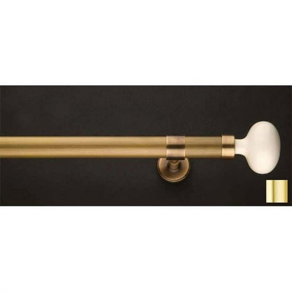 WinarT USA 8.1164.20.04.360 Flora 1164 Curtain Rod Set -.75 in. - Polished Brass - 141 in.