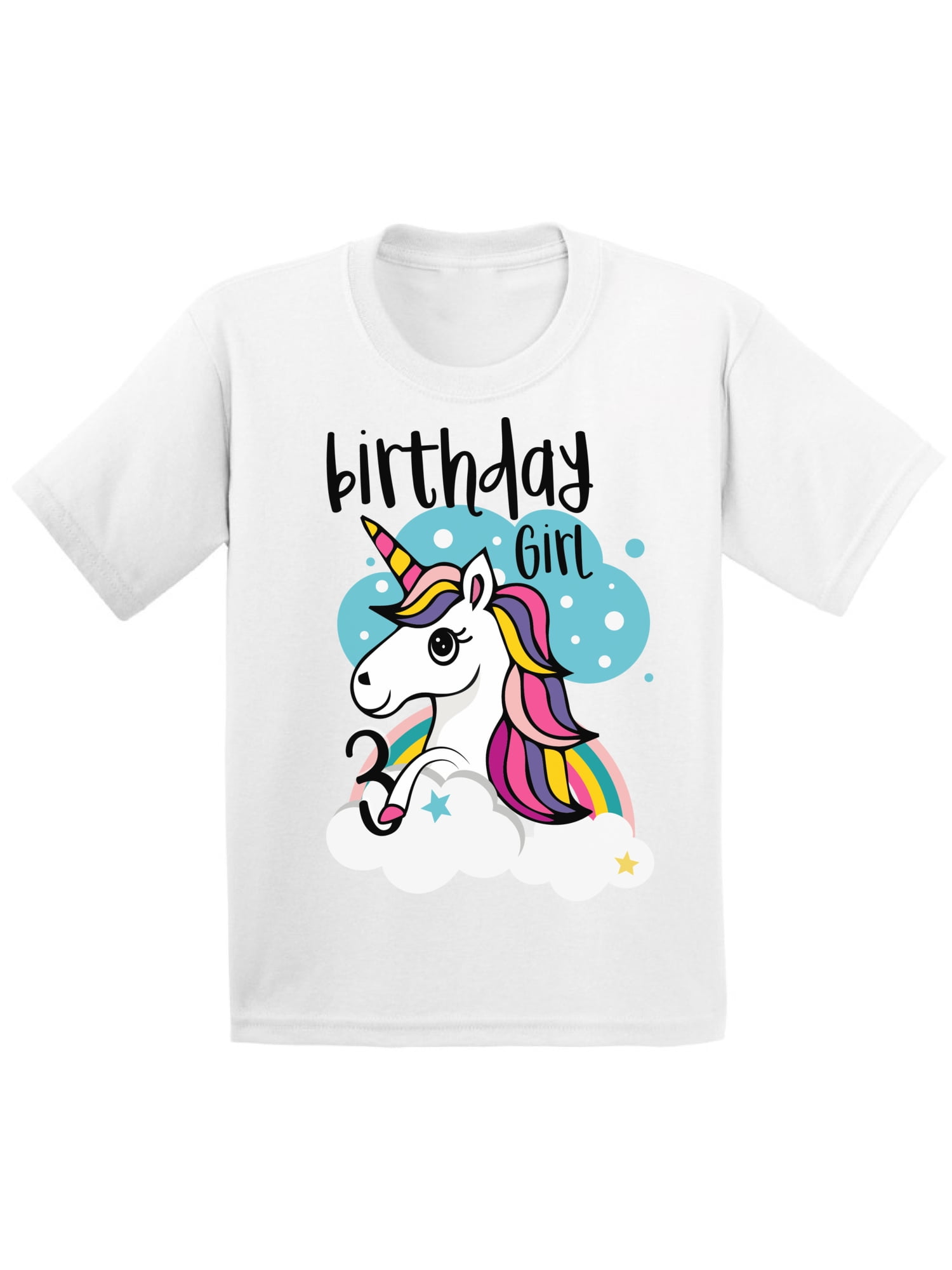 Unicorn Third Birthday Outfit Girl Three Year Old Girl Birthday Tank Top