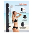 thumbnail image 5 of 10.6 Gal Solar Heated Shower, 6.7ft Showerhead Height Outdoor Shower, with Handheld & Foot Faucet, Hot & Cold Water Adjustment, Freestanding for Backyard Poolside Beach Pool, Black, 5 of 6