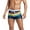 Dark Blue, variant on Men's Summer Seaside Beach Holiday Swimming Print Lace Up Briefs Swimsuit, Nylon Material, with Elastic Waist, Side Pockets, and Quick Drying Feature