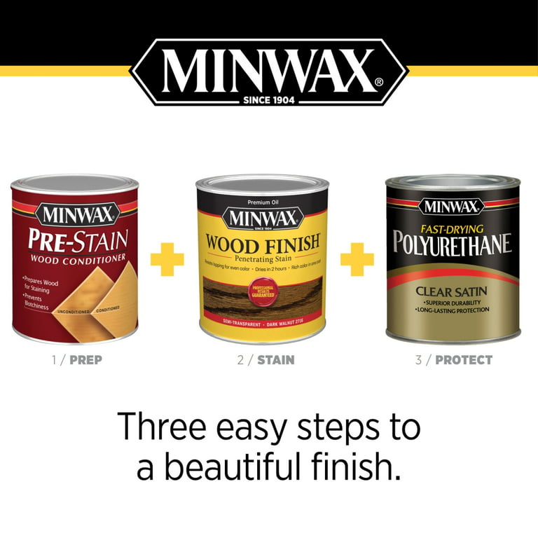 Minwax Dark Walnut Oil Based Wood Finish Stain - Half Pint