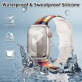 thumbnail image 2 of Correas De Reloj Deportivo Compatibles Con Apple Watch Band De 38 Mm, 40 Mm, 41 Mm Para Mujeres Y Hombres, Pulsera De Repuesto De Silicona Suave Ajustable Para Iwatch Series 7, 6, 5, 4, 3, 2, 1 Se (Cu, 2 of 5