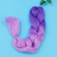 thumbnail image 2 of Gradient Braided Pigtail Hair Wig for Women 3Pcs Purple Ponytail Extensions, 2 of 4