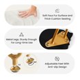 thumbnail image 6 of Vanity Stool Chair with Storage, Ottoman Faux Fur Soft Padded Makeup Footstools Seat with 4 Metal Legs Anti-Slip Adjustable Feet Modern, 6 of 6