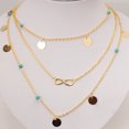 thumbnail image 3 of Electronicheart Femmes Collier Simple Conception Alliage d'Aluminium Fille Plusieurs Couches Pendentif Partie Cou Bijoux, 3 of 7