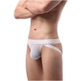 thumbnail image 3 of HVOBTTY Mens Fashion Loose Briefs, Everyday Comfortable Briefs for Men, Men's Casual Solid Color Soft Sports Breathable Lightweight Loose Briefs White, L, 3 of 5