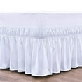Virego Easy Fit Wrap Around Ruffled Bed Skirt, 15 Inch, Full Size
