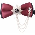 thumbnail image 1 of HAHDAXIA Rhinestones Bow Tie Necktie Pre-tied Bow Tie for Wedding Dating Banquet, 1 of 1