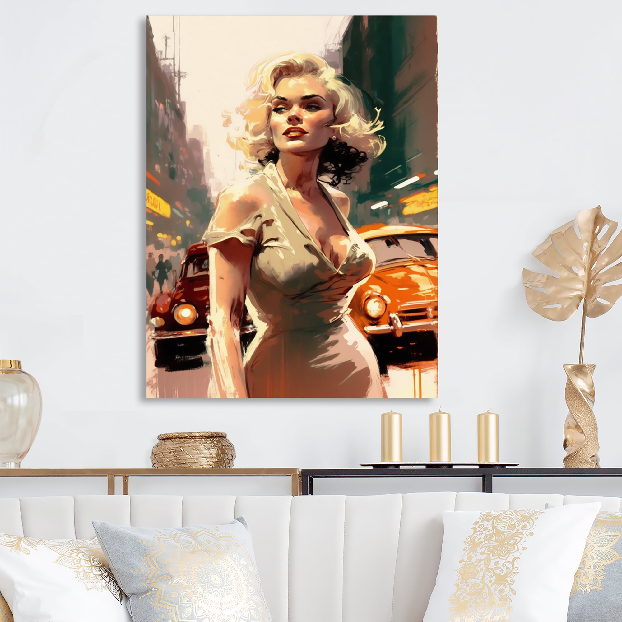 Designart Hollywood Bombsell II Canvas Wall Art