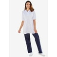 thumbnail image 4 of Woman Within Plus Size Elbow-Sleeve Polo Tunic, 4 of 6