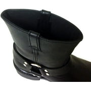 Men's Motorcycle Boots Short Genuine Leather Harness Engineer Biker Riding
