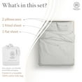 thumbnail image 6 of Threadmill Cotton Queen Sheet Set | 100% Cotton Sheets for Queen Size Bed | Damask Jacquard Queen Bed Sheets Set with 16” Deep Pocket | Soft Sateen Weave 4-Piece Cooling Bedding Set | Light Grey, 6 of 9