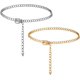 thumbnail image 1 of Cinturones de cadena de cintura para mujeres y niñas, cinturón de cintura ajustable de metal dorado y plateado para vestir jeans, 1 of 7