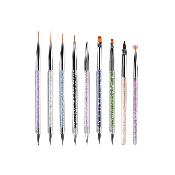 9pcs Pinceles Para Uñas Liner Acrílico Uñas Acrílicas Gel - Main Image