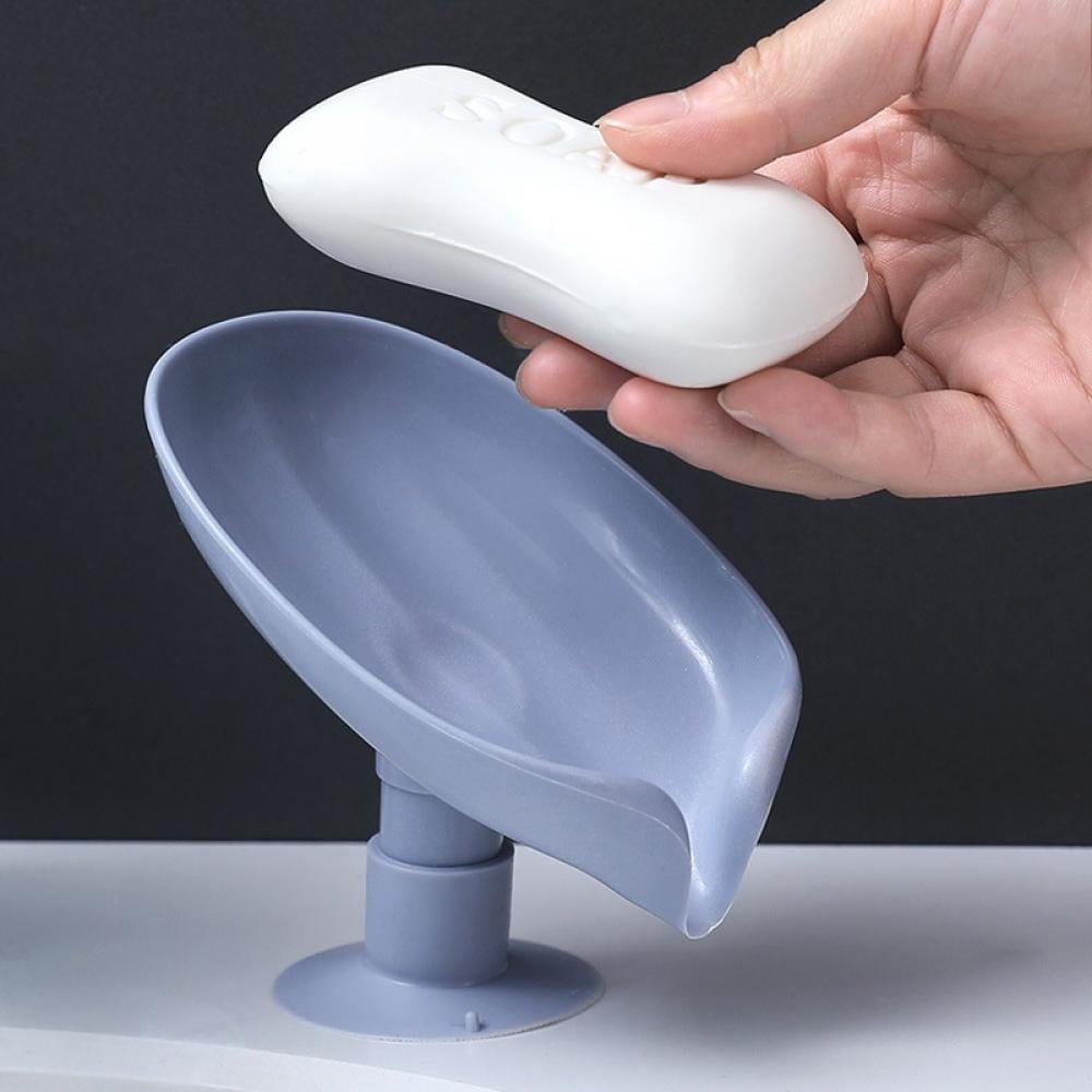 Soap Holder Rubber White Suction Grip Kitchen Bathroom Anti Slip Sucker Shower 1 