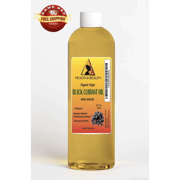 Black Currant Seed Oil Unrefined Virgin Organic 15% GLA Cold Pressed Premium Fresh Pure 36 oz