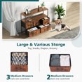 thumbnail image 5 of Furvclv Dresser For Bedroom, 5 Drawer Dresser, Closet Fabric Dresser With Metal Frame Media Console Table Steel Frame With Open Shelf, Wood Top For Closet, Entryway, 5 of 7