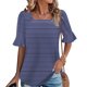 thumbnail image 2 of Blusas de Manga Corta para las Mujeres, Moda Verano Impreso, Blusas de Cuello Redondo, Chaqueta de Manga Corta para las Mujeres, 2 of 8