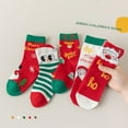 thumbnail image 3 of SILVERCELL 5 Pairs Christmas Socks Kids Warm Socks Children Santa Claus Boys Girls Toddler Winter Autumn Socks 1-12T, 3 of 3