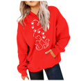 thumbnail image 4 of Toddler Girls Sweatshirt Valentines Shirt Kids Heart Print Clothes Long Sleeve Pullover Vday Tops Sweatshirts For Girls Red 3 Y-4 Y, 4 of 4