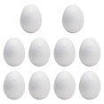 thumbnail image 1 of Huevos de espuma, huevos de Pascua blancos para manualidades, huevos de imitación, huevos de poliestireno para guardería, decoración navideña DIY para 10 Uds. 12x82 cm, 1 of 8