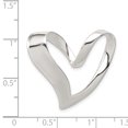 thumbnail image 4 of 925 Sterling Silver Heart Slide Necklace Charm Pendant Omega, 4 of 8