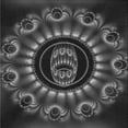 thumbnail image 1 of Ahgly Company Machine Washable Indoor Square Transitional Charcoal Black Area Rugs, 6' Square, 1 of 7