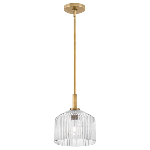 83727LCB Lark Lisette - 12W 1 LED Small Pendant-10.75 Inches Tall and 9 Inches Wide-Clear Glass Color