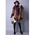 thumbnail image 3 of Manta para mujer, chales, abrigos de invierno, poncho con frente abierto, capa, cárdigan de gran tamaño, suéter, 160*135CM, marrón, 3 of 5