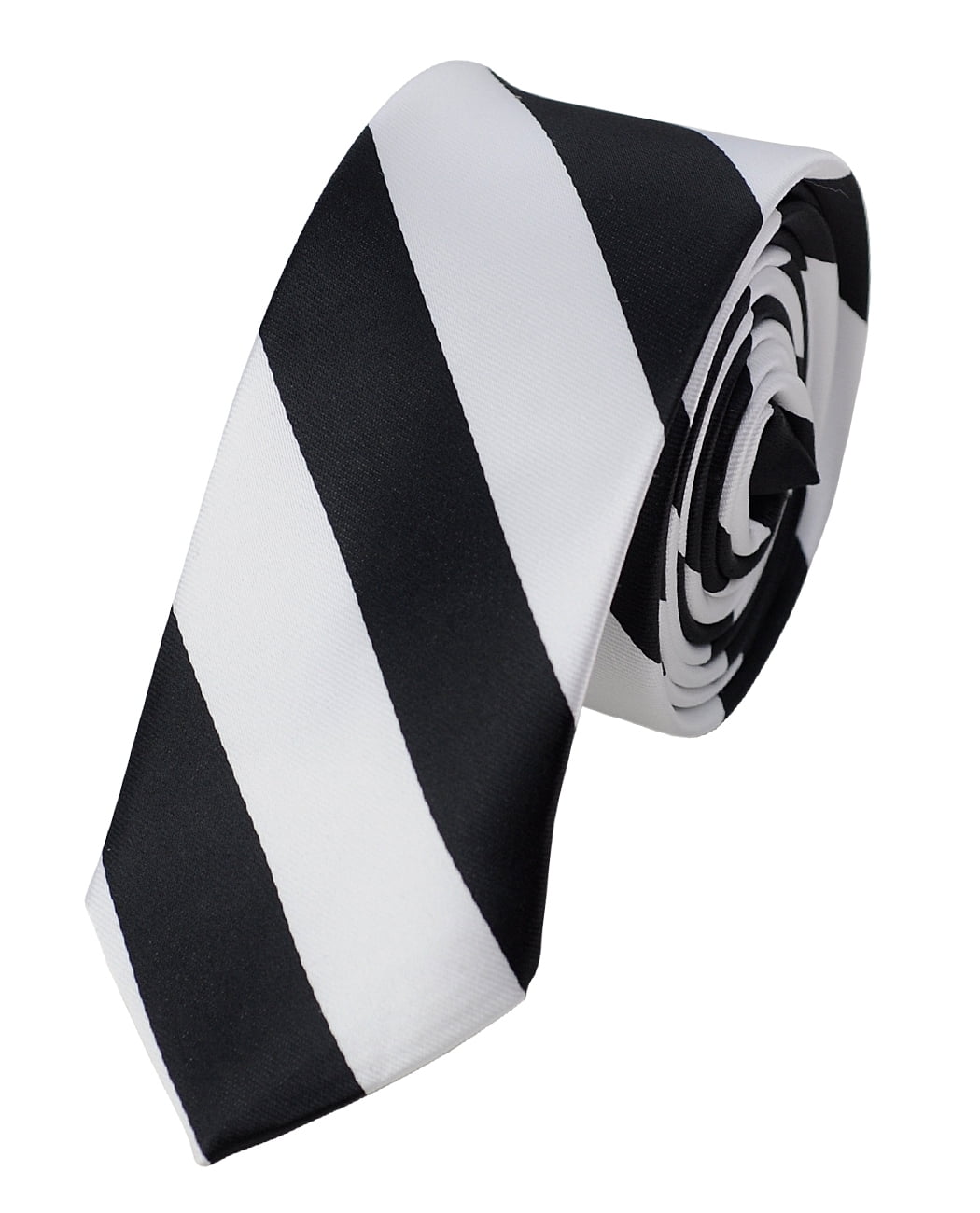 NEW Black and White College Stripe Neck Tie Striped 