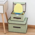 thumbnail image 7 of BCZHQQ Foldable Storage Basket,2 Pack Lidded Storage Bins with Handle Organize Clothes Toys Book Universal Household Containers for Bedroom Wardrobe Clothes Office Shelf,Summer Clearance, 7 of 7