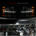 thumbnail image 4 of DNA Motoring For 07-14 Chevy Silverado 1500 2500 3500 HD LED DRL Headlight Lamps Pair Black/Amber, 4 of 6