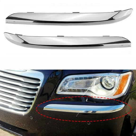 Labwork Front Bumper Left & Right Chrome Trim CH1046103 CH1047103 Fit for 2011 2012 2013 2014 Chrysler 300