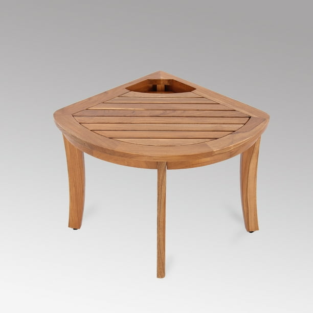Havana Solid Teak Wood Corner Shower Stool