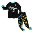 thumbnail image 5 of KPOPLK 2 Piece Toddler Baby Boys Pajamas 2T 3T 4T 5T 6T 7T 8T Fall Dinosaur Printed Pjs Sleepwear Cotton Kids Sets Clothes Black Size 4-5 Years, 5 of 5