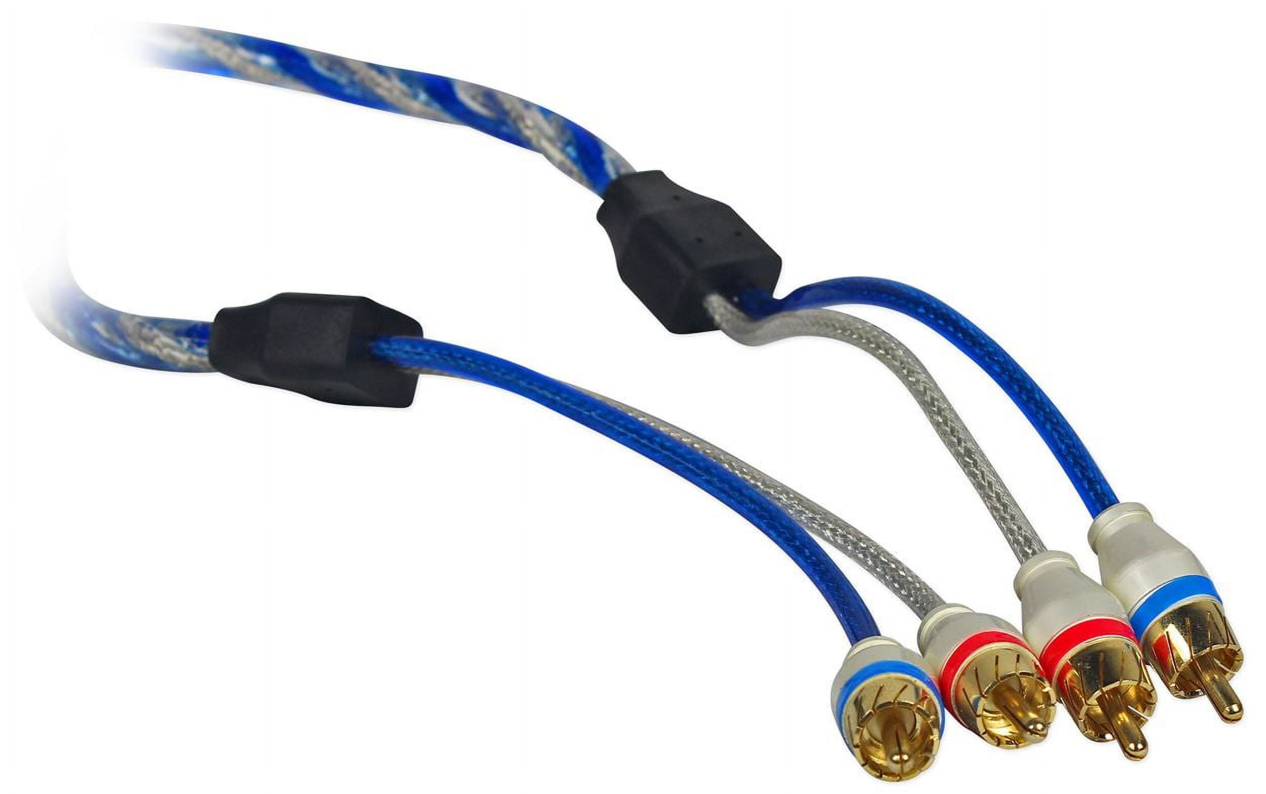 Rockville RWK4CU 4 Gauge 100% Copper Amplifier Wiring Kit – OFC Power/Ground, Triple‑Shielded RCA & ANL Fuse Holder