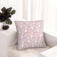 thumbnail image 6 of Pofeuu Cute Rabbit Print Double-sided plush pillowcase Square Throw Pillow Covers Pillows Cover for Living Room Bedroom Sofa Couch Cushion Cover（No pillow core）-20"x20", 6 of 7