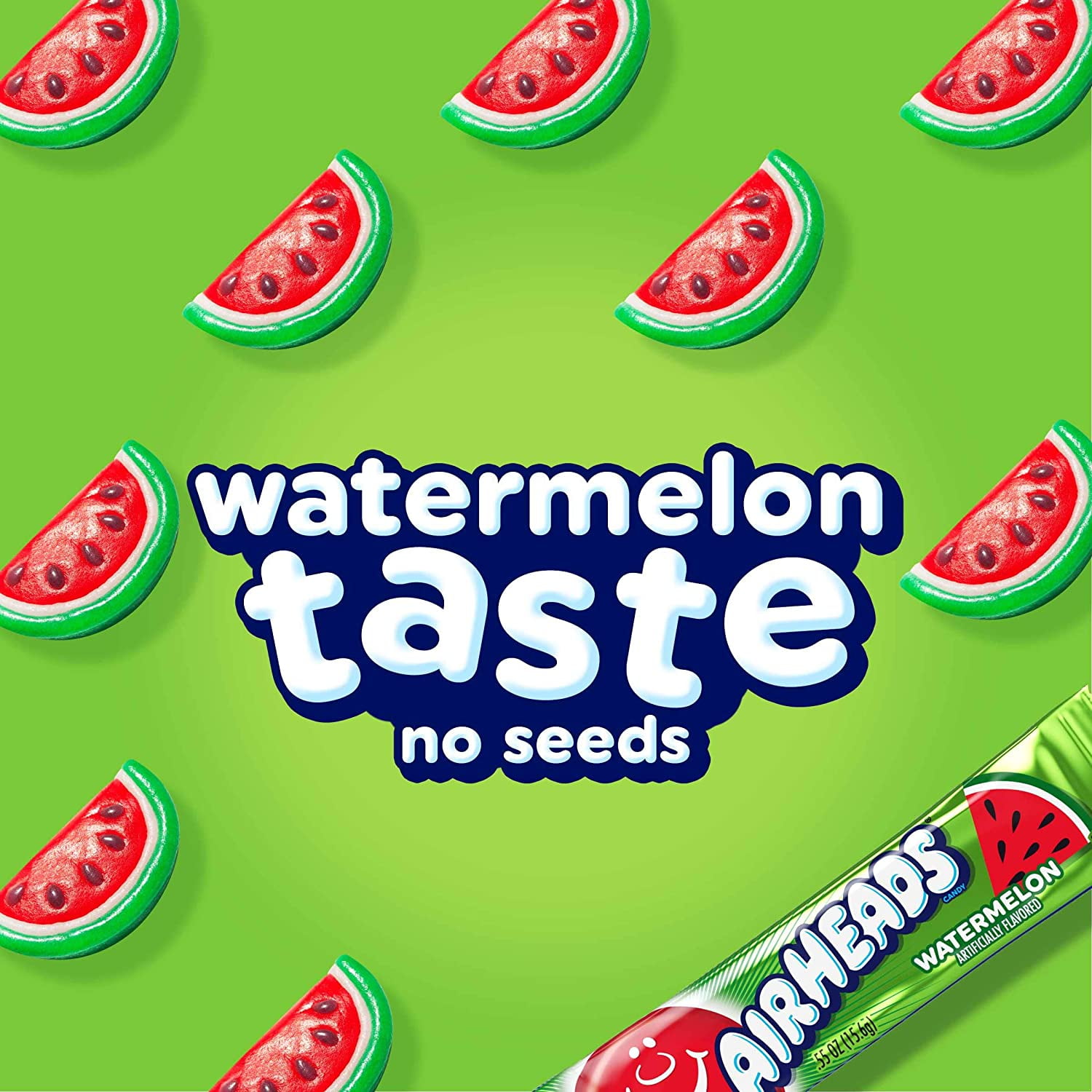 Airheads Candy, Easter, Individually Wrapped Full Size Bars, Watermelon, Bulk Taffy, Non Melting, Party, 0.55 Oz (Pack Of 36)
