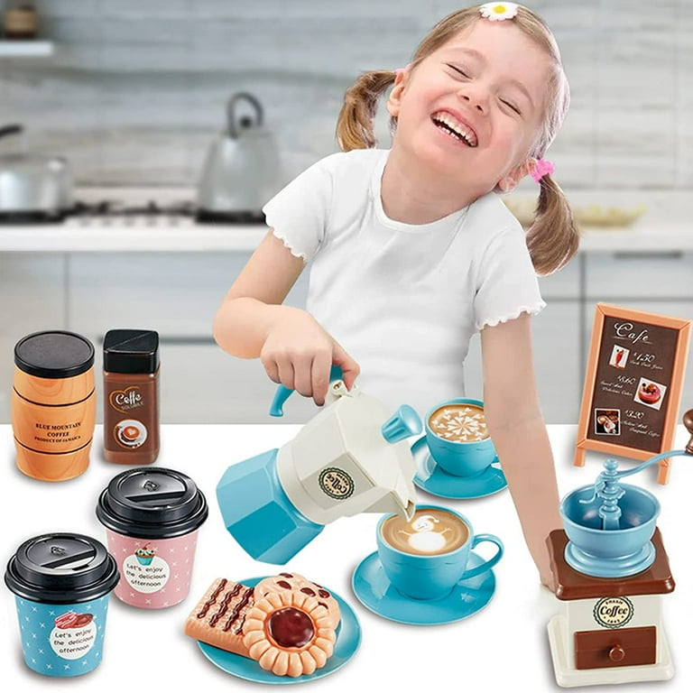 Kids Coffee Play Set Girls Toys for Children Xmas Birthday Gifts