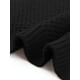 thumbnail image 5 of Suéter abierto Inspire Chic para mujer, sin cuello, con botones, estilo casual de negocios, cárdigan de punto grueso, talla XS, negro, 5 of 6