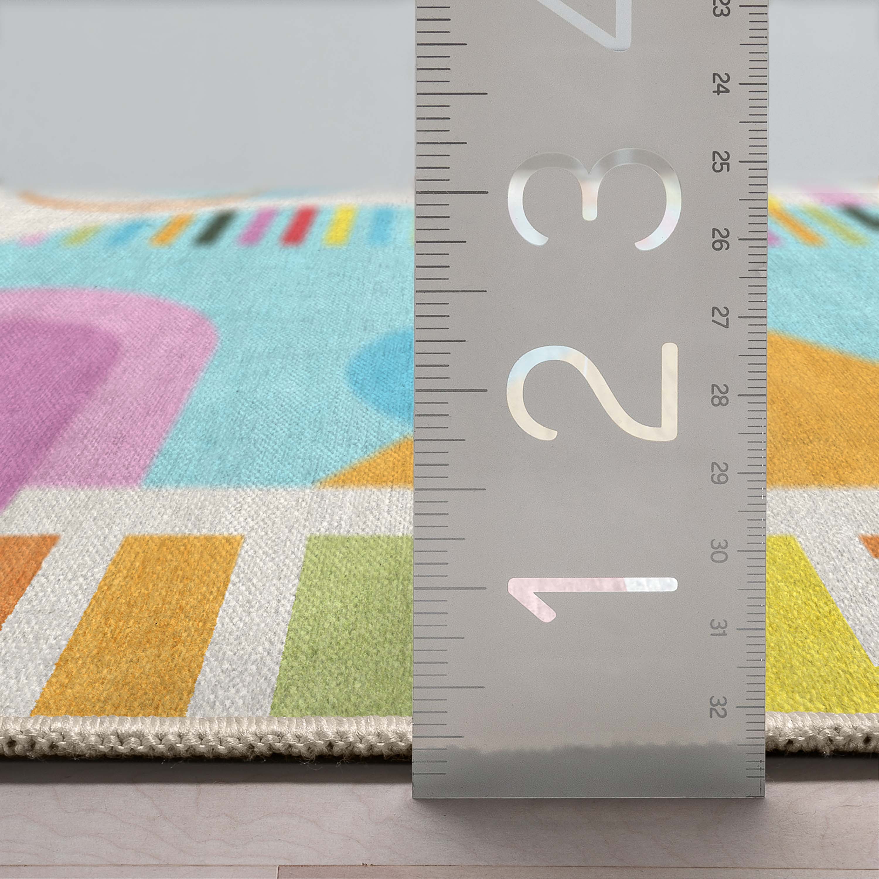 Well Woven Crayola Parade Multi Color 3'3" x 5' Area Rug Easy to Clean - Kid & Pet Friendly Rug Perfect for Playroom Living Room Bedroom