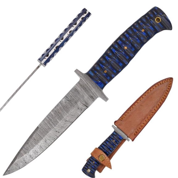 Old Ram Handmade Damascus Blade Hunting Knife