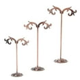 thumbnail image 1 of ziyahi 3x Iron T Bar Earring Necklace Jewelry Display Stand Rack Copper-Wave, 1 of 9