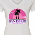 thumbnail image 4 of Inktastic San Diego California Beach Souvenir Women's V-Neck T-Shirt, 4 of 5