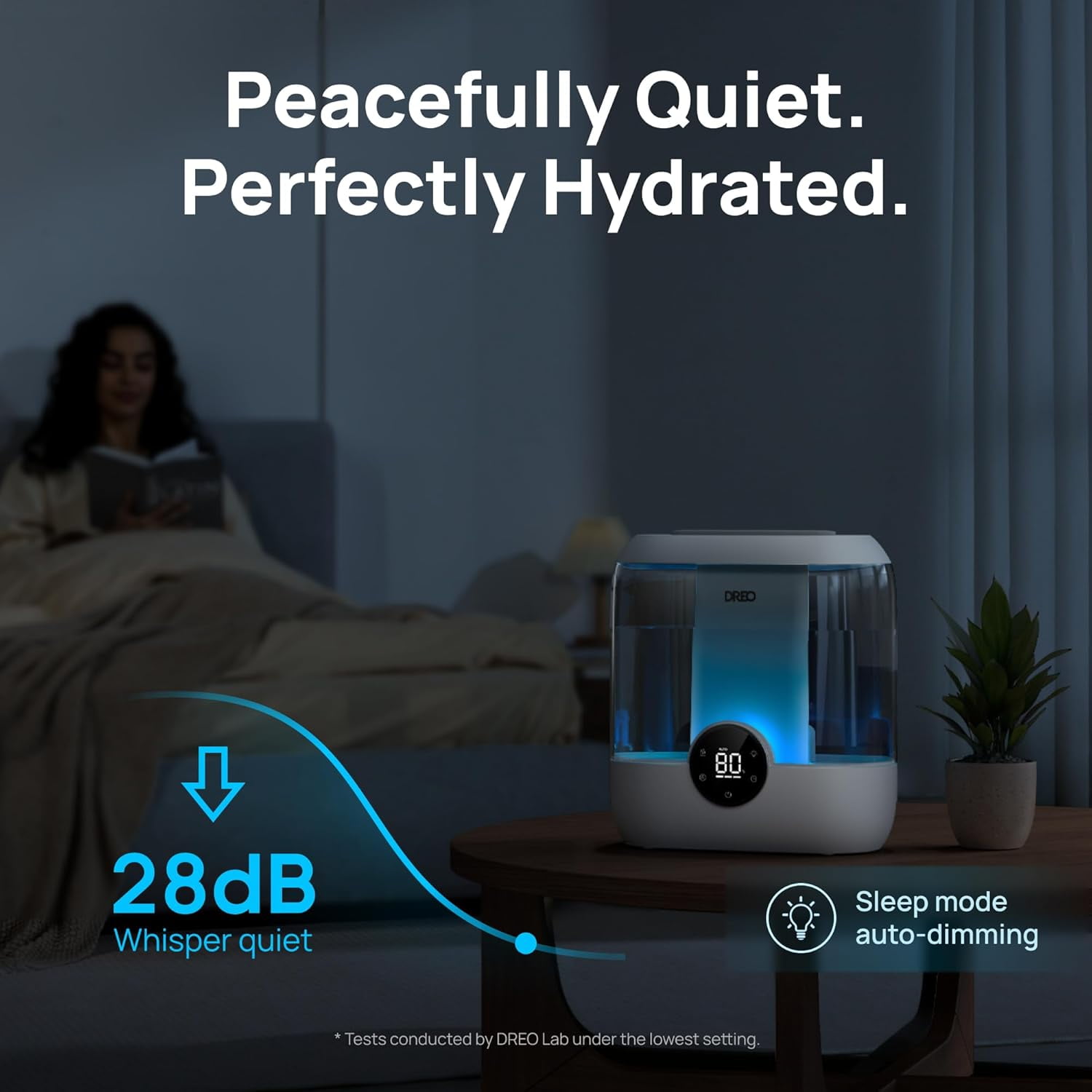 Dreo 6L Humidifiers for Bedroom, Quiet Supersized Cool Mist Ultrasonic Humidifier with Diffuser, 60 Hour Runtime for Home, Nursery, Plant, Gray