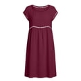 thumbnail image 5 of Jaunzuar Summer Dresses for Women Fashion Short Sleeve Maxi Dresses Casual Loose Flowy Beach Dresses XXL, 5 of 10